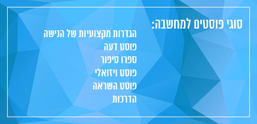 איך לכתוב פוסט