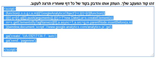 איך מתקינים גוגל אנליטיקס בבלוג