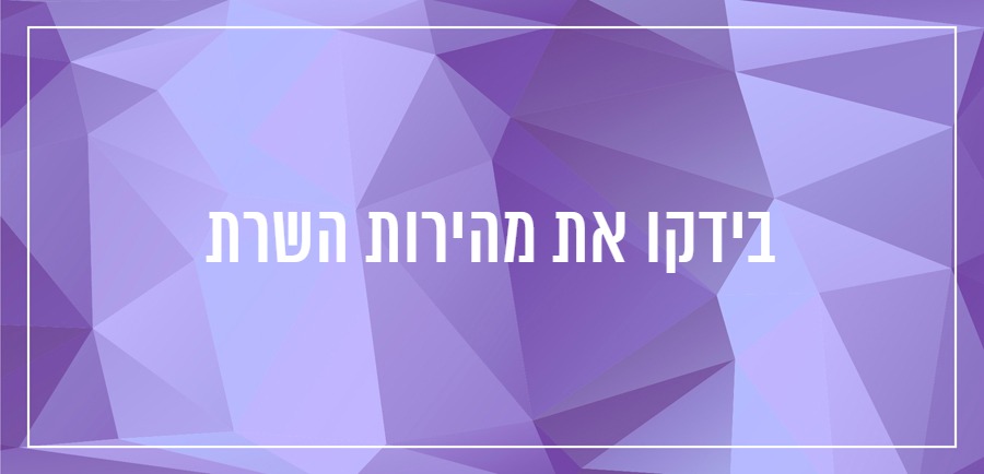 מהירות אתר 2